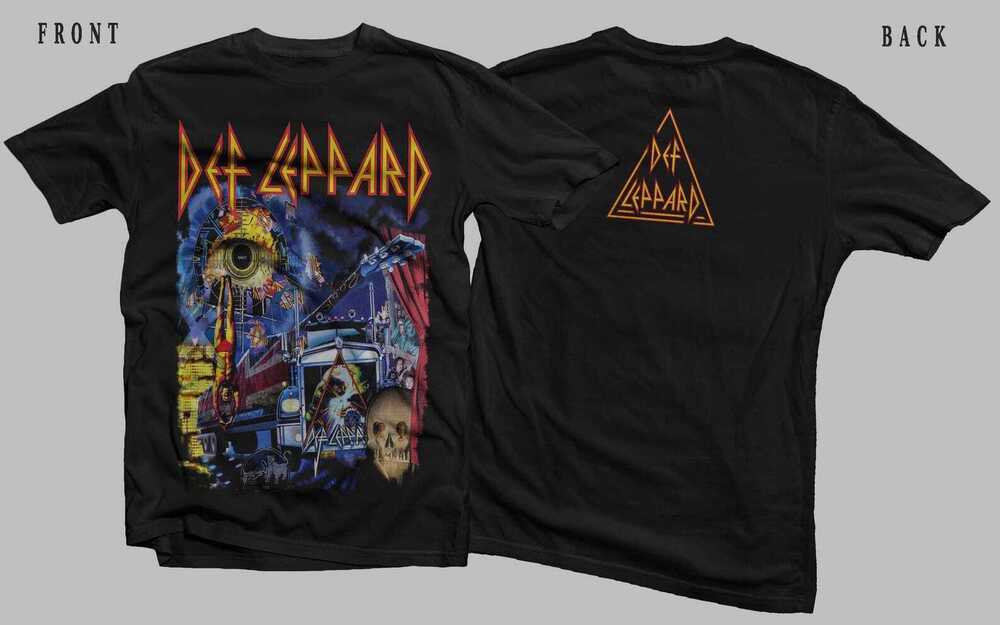 DEF LEPPARD Diamond Star Halos T Shirt 2 Sided